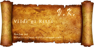 Világi Kitti névjegykártya