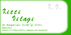 kitti vilagi business card